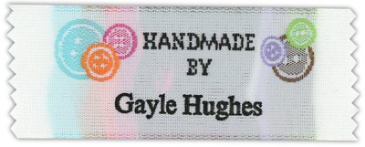 Button Design Woven Clothing Labels